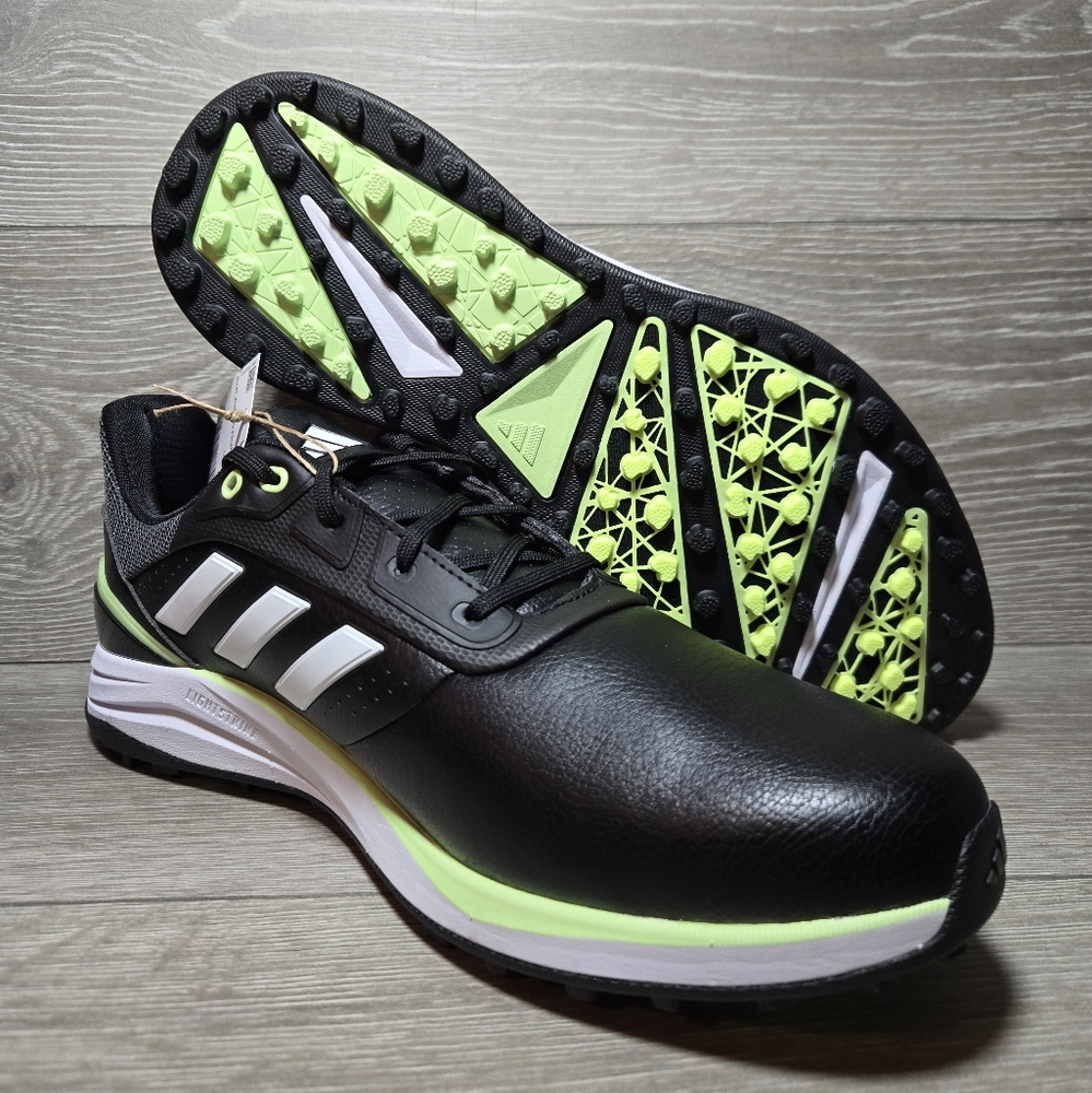 Adidas Golf Shoes Solarmotion 24 Lightstrike Black White Green Mens 13 IG0827